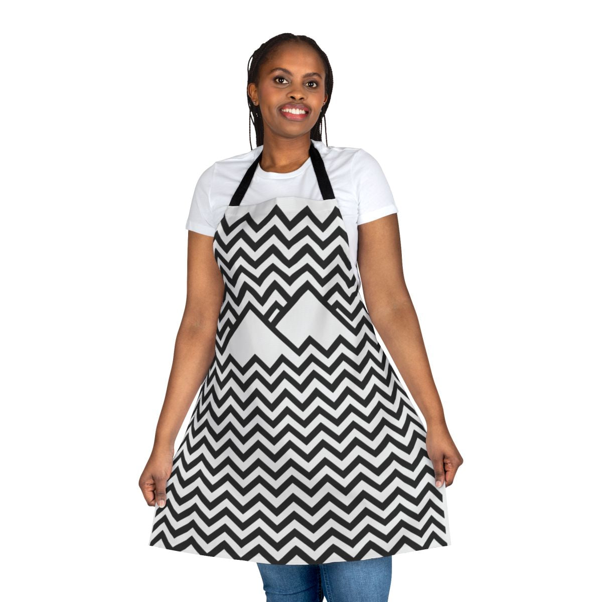 Retro Twin Peaks-inspired kitchen apron featuring the show's iconic logo and design