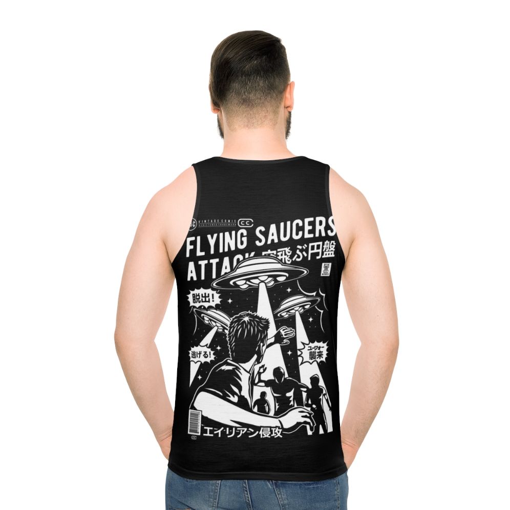 Retro UFO Saucer Unisex Tank Top