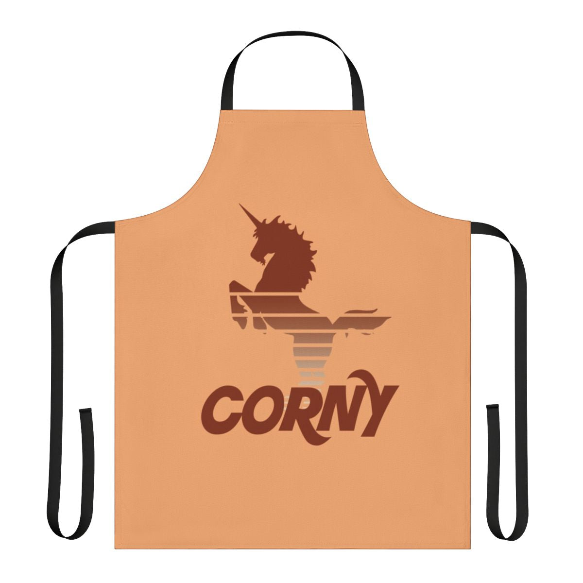 Vibrant unicorn-themed apron with retro 80s-inspired design