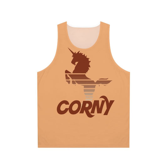 Retro unicorn corny unisex tank top