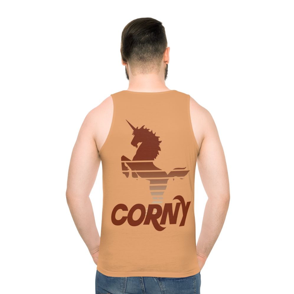 Retro unicorn corny unisex tank top
