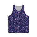 Retro unicorn flowers unisex tank top