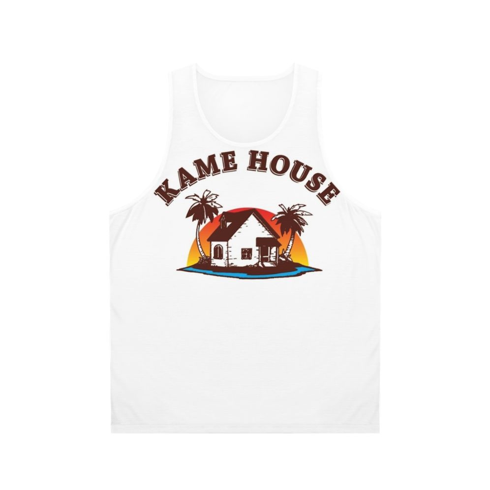 Retro unisex tank top with pop culture, movie, and video game graphics