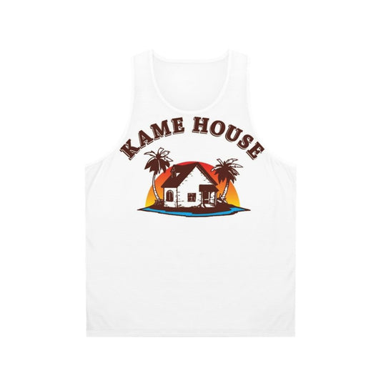 Retro unisex tank top with pop culture, movie, and video game graphics