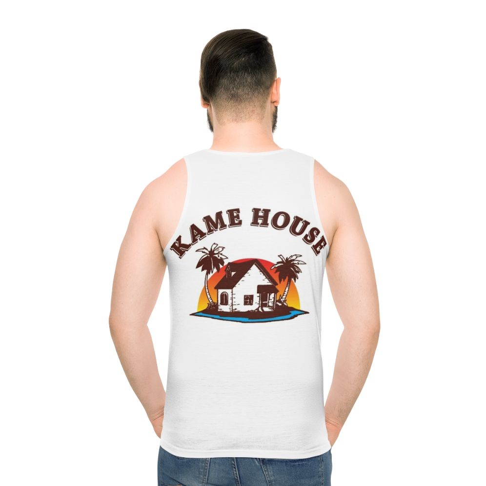 Retro unisex tank top with pop culture, movie, and video game graphics