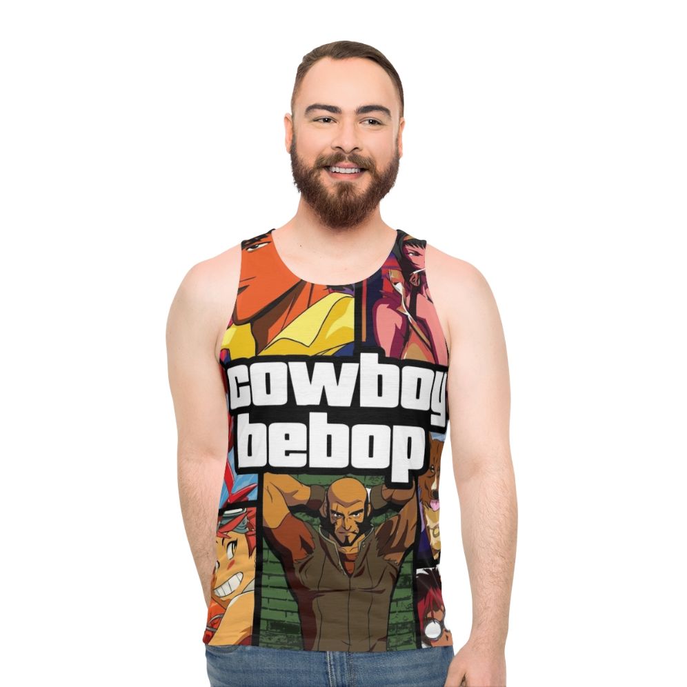Retro-inspired unisex tank top
