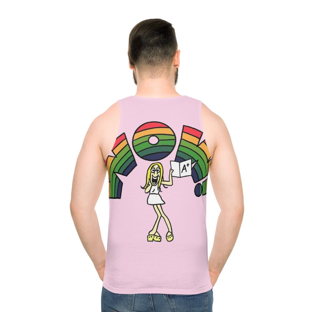Retro unisex tank top with cartoon grammar design
