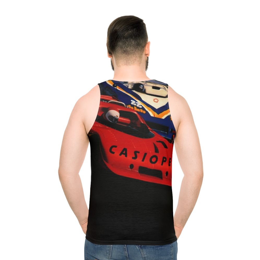 Retro unisex tank top with Casiopea 1979 album cover design