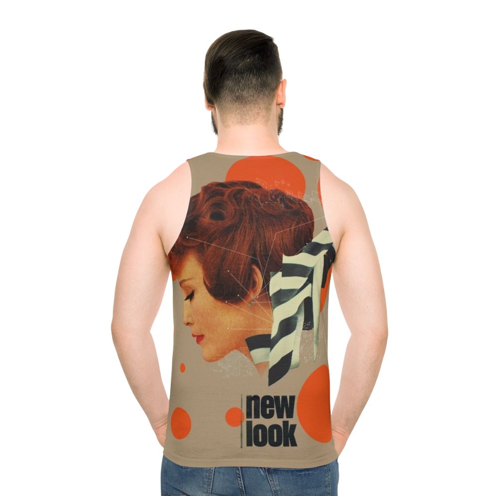 Retro unisex tank top with geometric design
