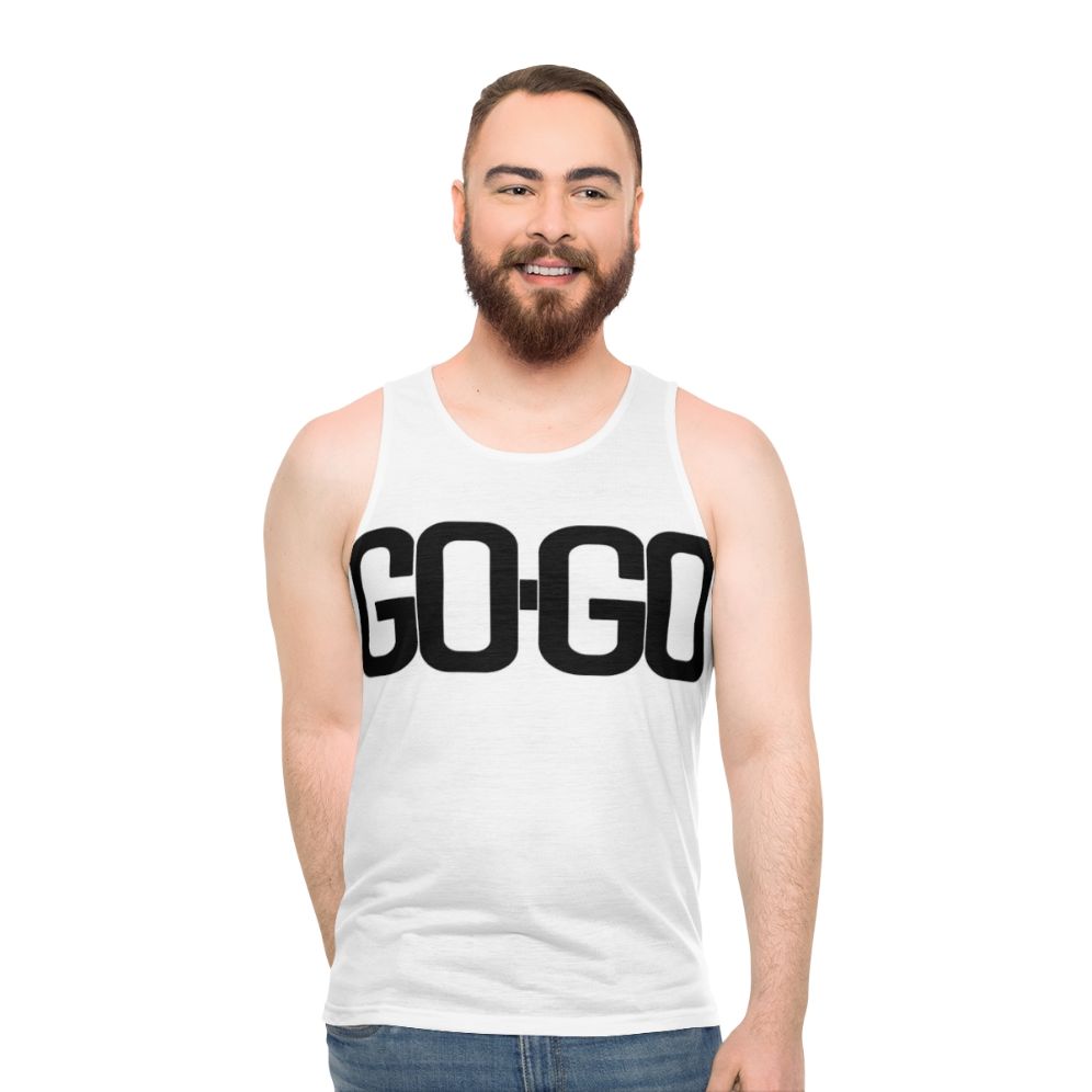 Retro unisex tank top with George Michael inspired design