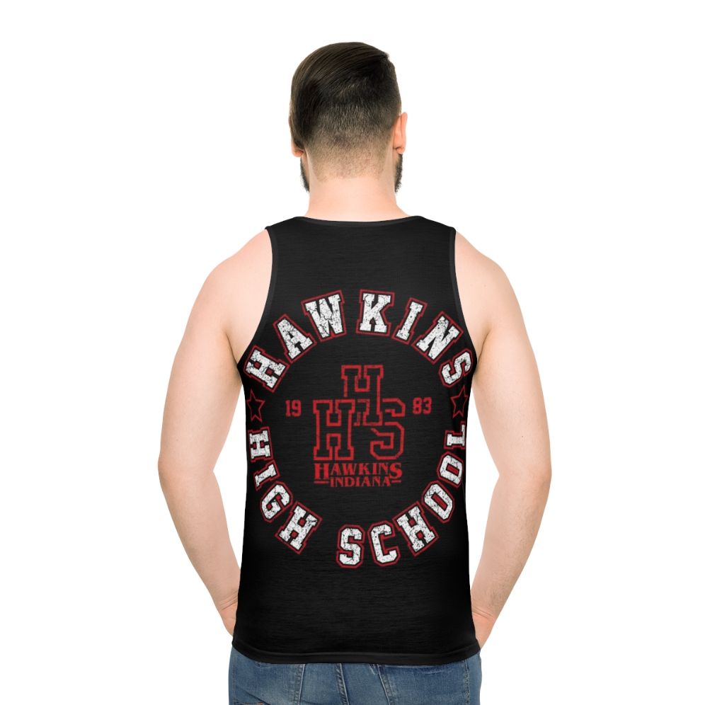 Retro unisex tank top with Hawkins High School and Stranger Things inspired design
