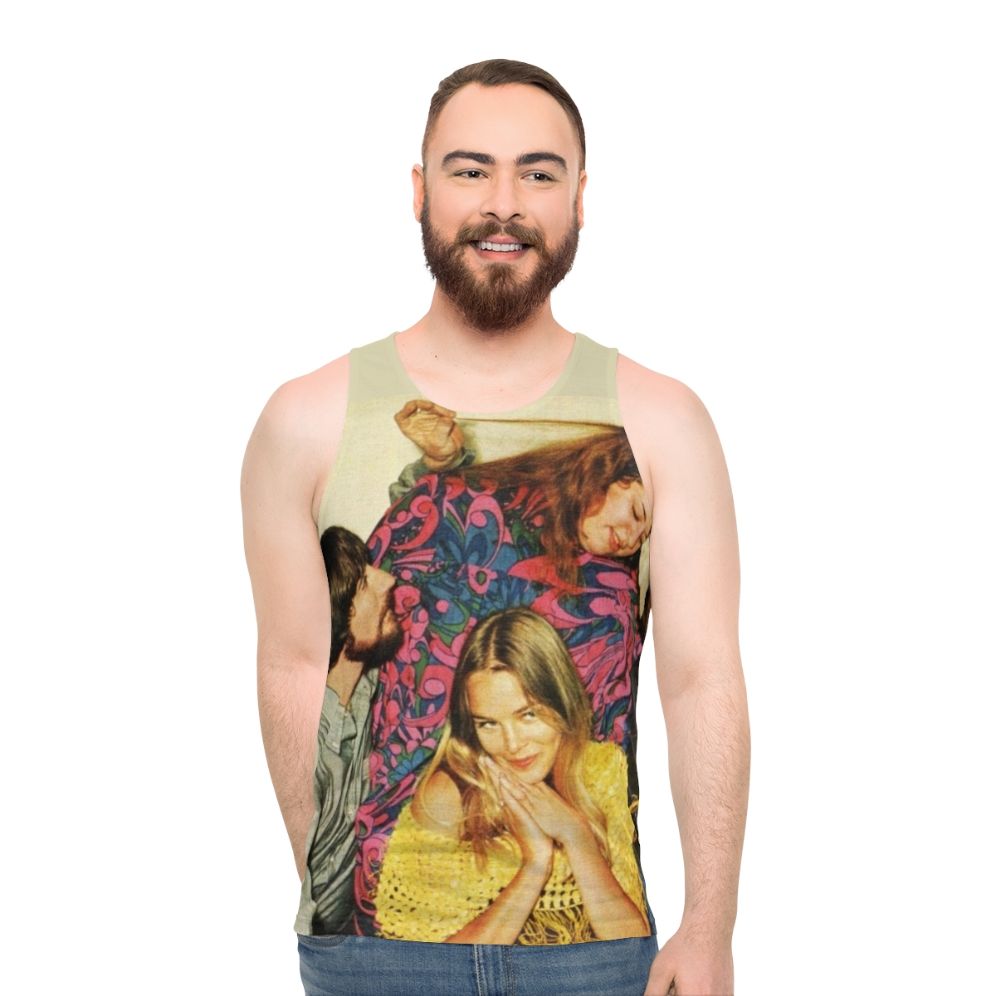 Retro unisex tank top with The Mamas and The Papas inspired design