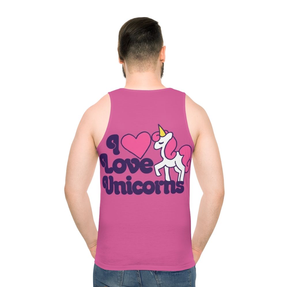 Retro unisex tank top with unicorn design