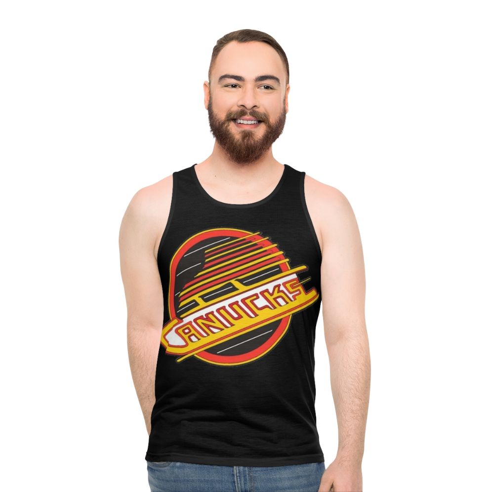 Retro Vancouver Canucks hockey jersey unisex tank top