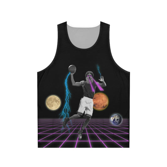 Retro vaporwave basketball unisex tank top