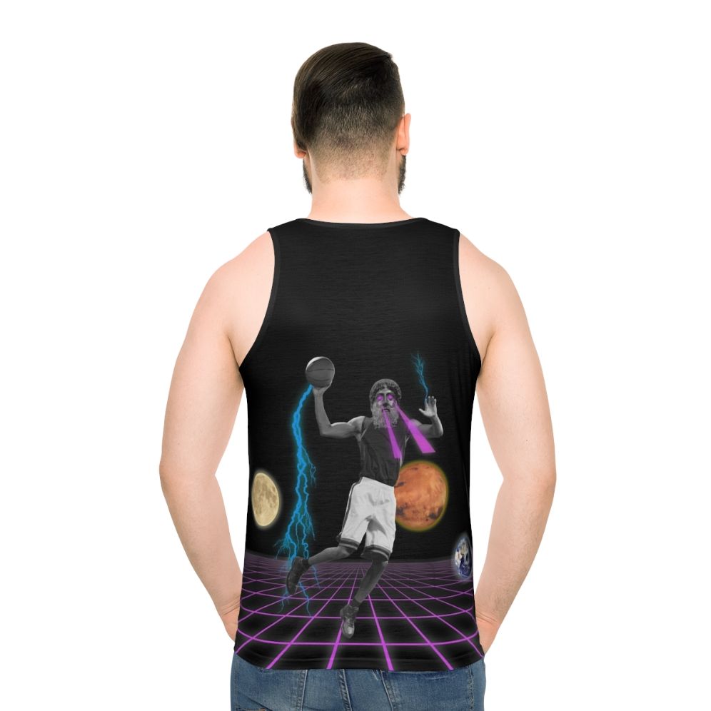 Retro vaporwave basketball unisex tank top