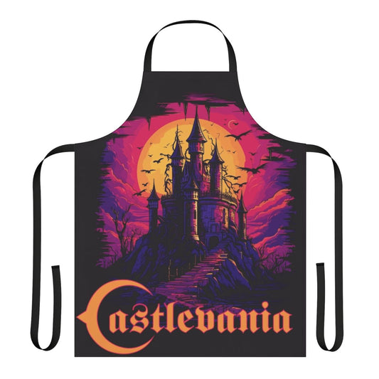 Castlevania-themed vaporwave style apron
