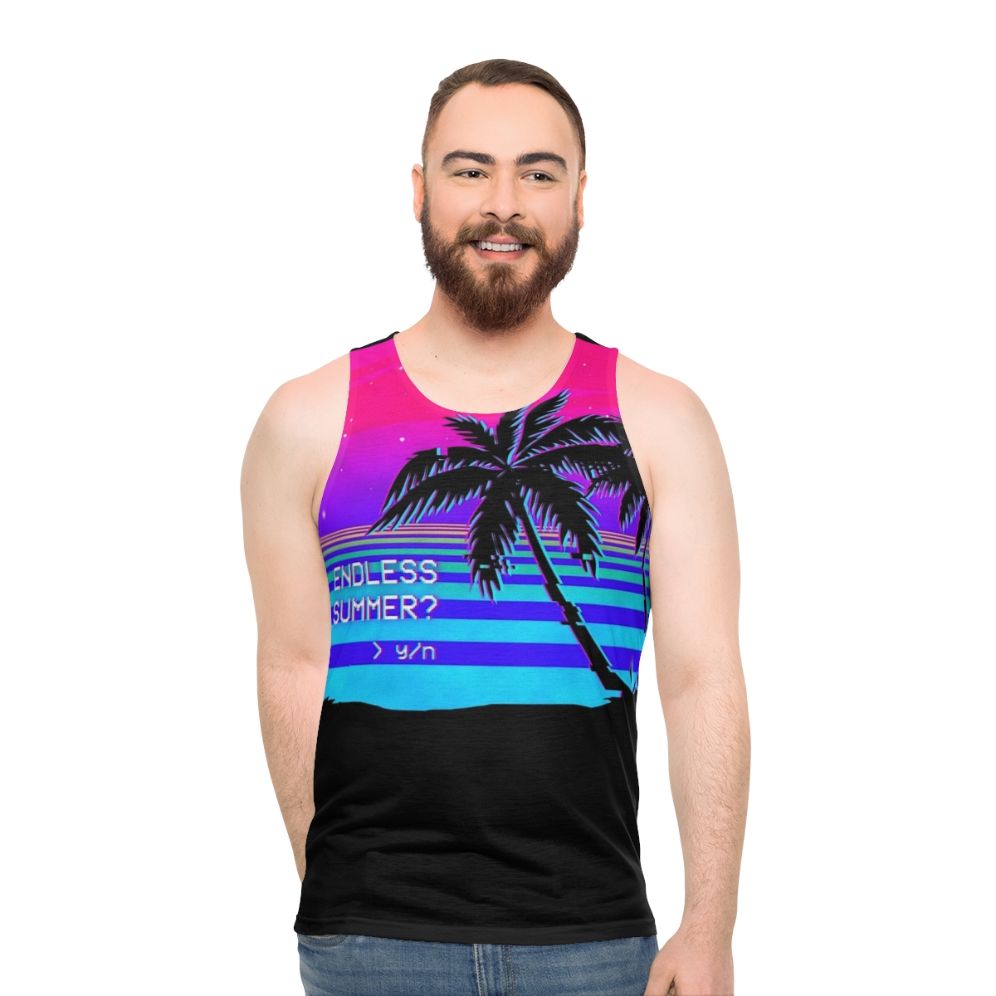 Retro vaporwave unisex tank top
