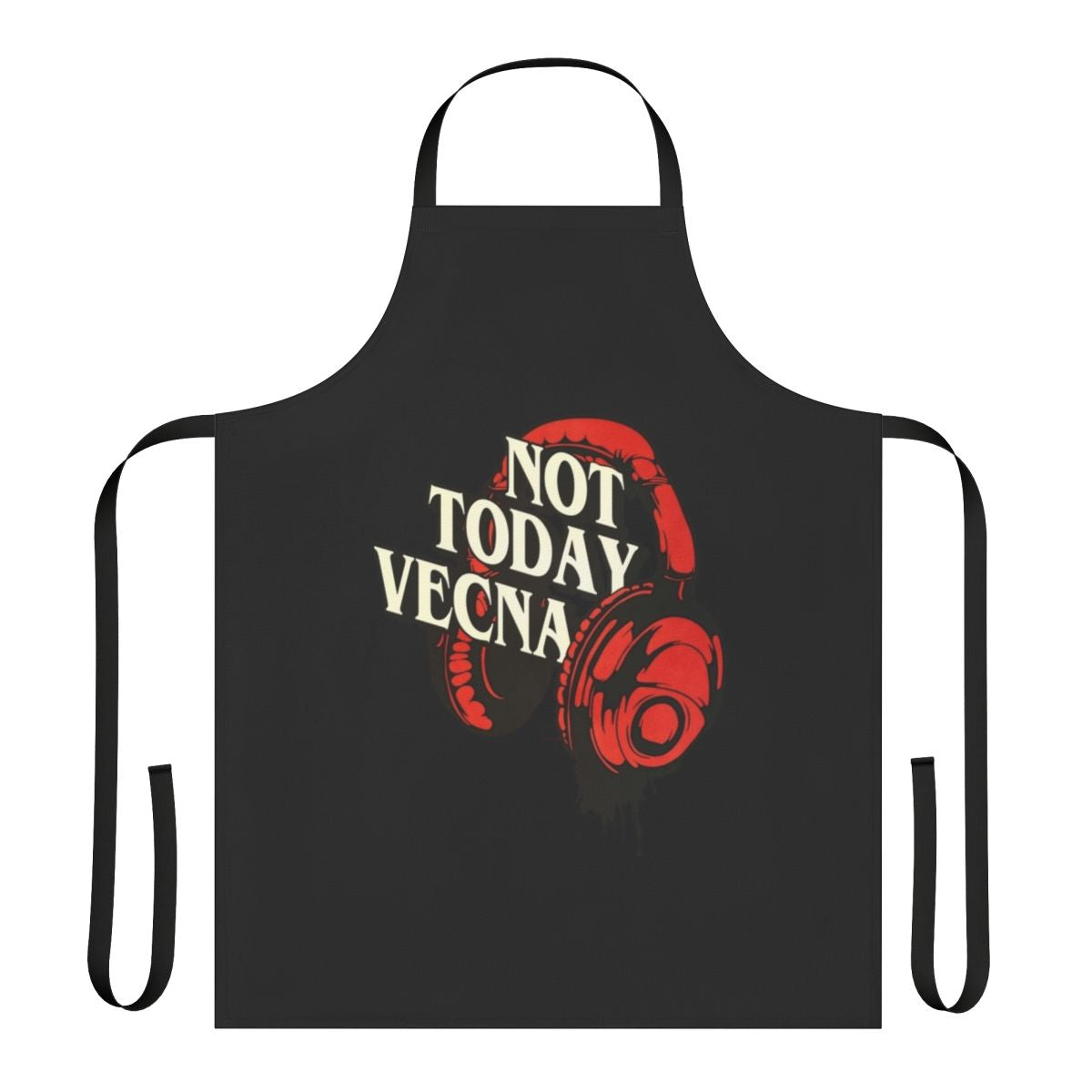 Retro-style apron with 'Not Today Vecna' design, inspired by the hit Netflix series Stranger Things