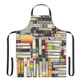 Retro VHS-inspired apron with bold, graphic pattern in vintage 80s and 90s pop culture style