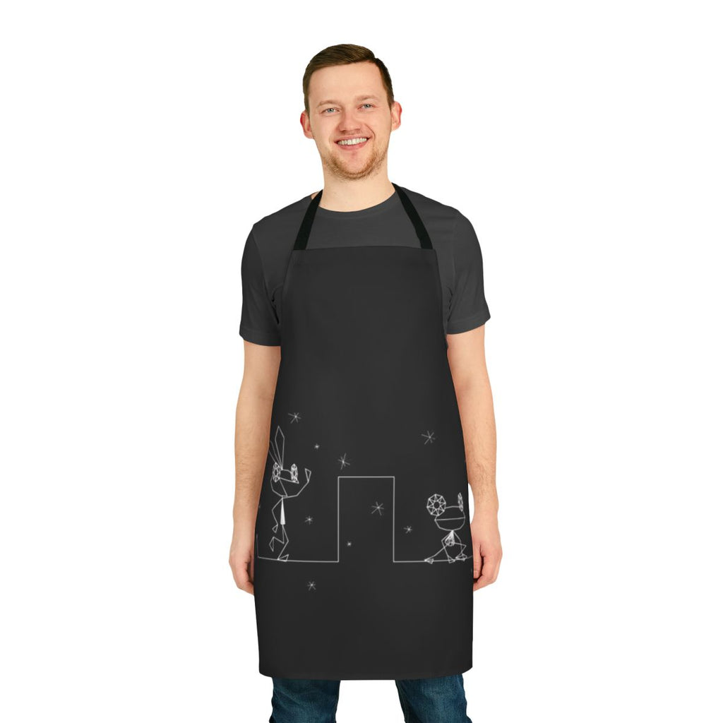 Retro-style gaming apron with Vibri design, inspired by classic PlayStation games