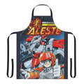 Retro gaming inspired apron featuring the cover art of the classic shoot 'em up game Musha Aleste