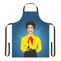 Vintage-inspired apron with a stylized Vienna print, paying homage to the glamour and camp of classic Hollywood films.