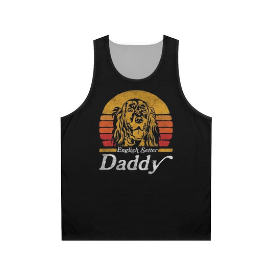 Retro Vintage English Setter Dog Dad Unisex Tank Top