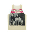 Retro vintage graphic tank top with Mamas and Papas band logo