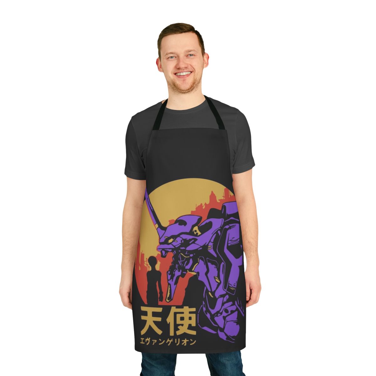 Retro Vintage Neon Genesis Evangelion Inspired Apron