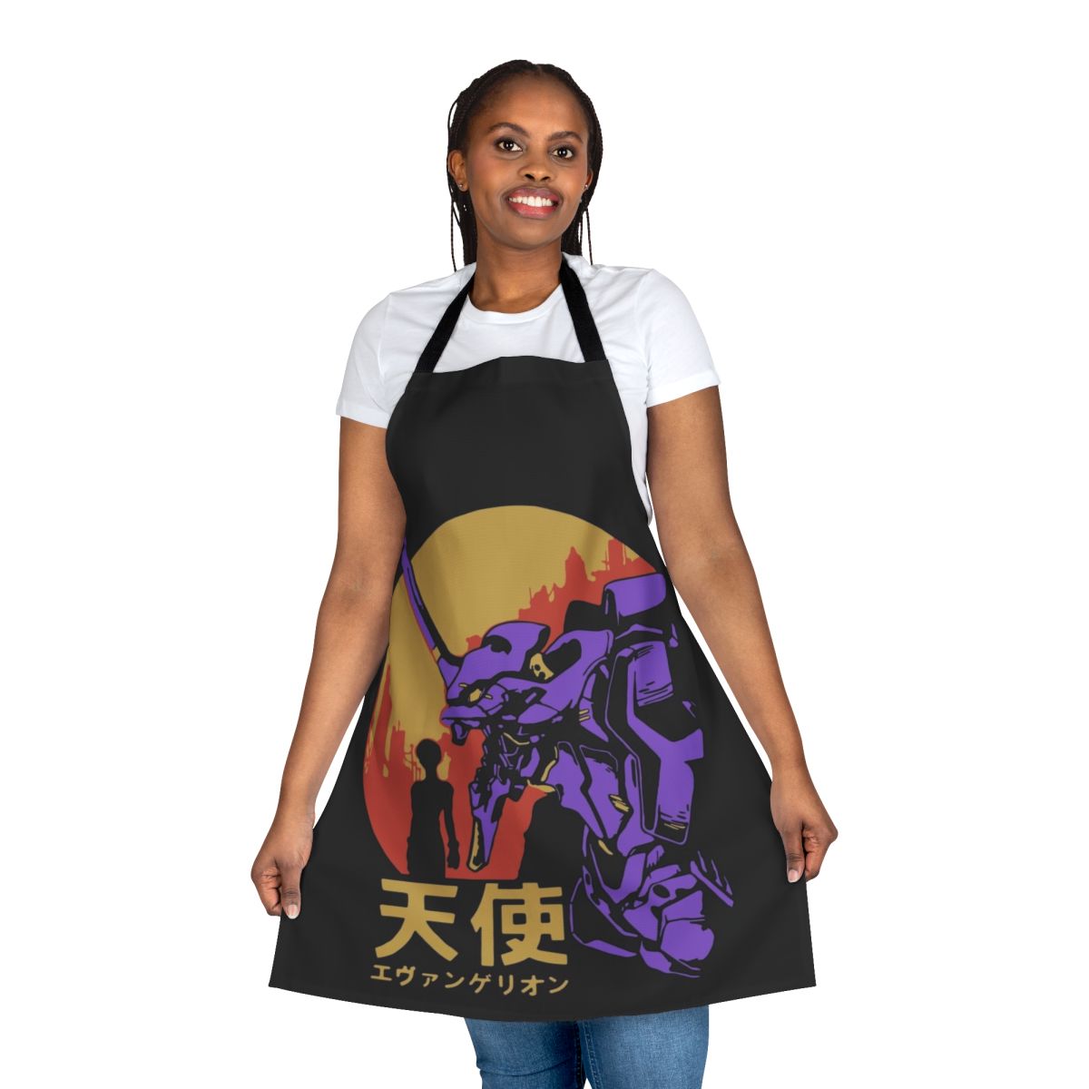 Retro Vintage Neon Genesis Evangelion Inspired Apron