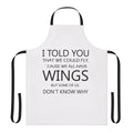 Retro vintage-style apron with the lyrics "They Can Never Tear Us Apart" from the INXS song