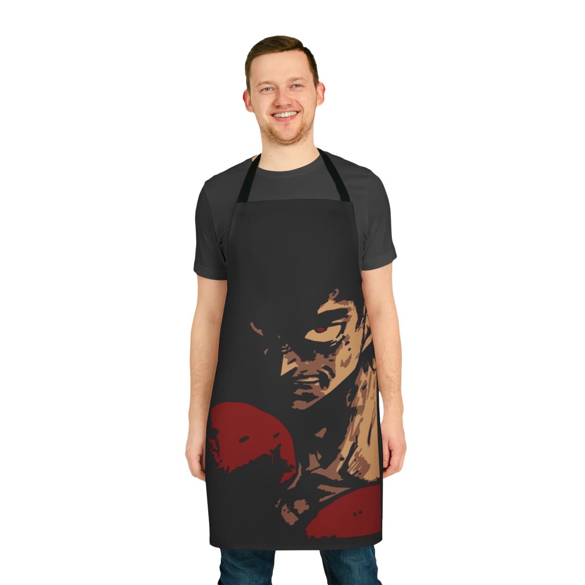 Retro-style apron featuring the Hajime No Ippo anime and boxing theme