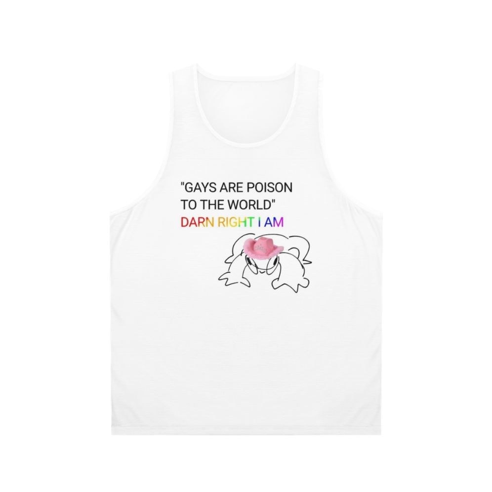Retro vintage unisex tank top with cowboi hat design