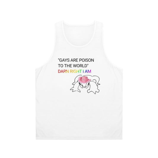 Retro vintage unisex tank top with cowboi hat design
