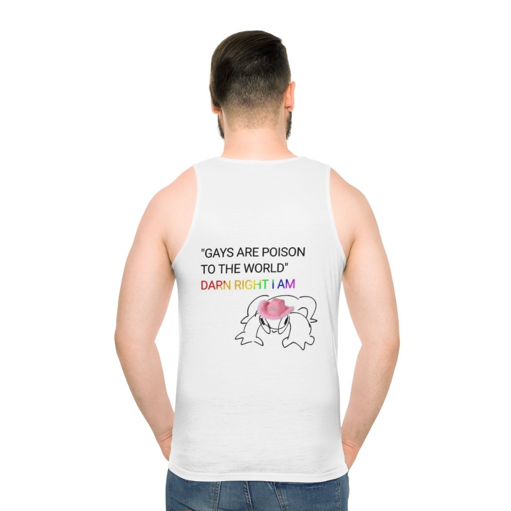 Retro vintage unisex tank top with cowboi hat design