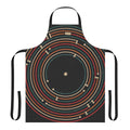 Vinyl music record map labyrinth pattern apron
