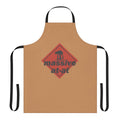 Stylish attack-themed apron with a pop art vinyl record design