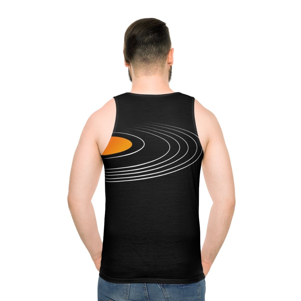 Retro vinyl record unisex tank top
