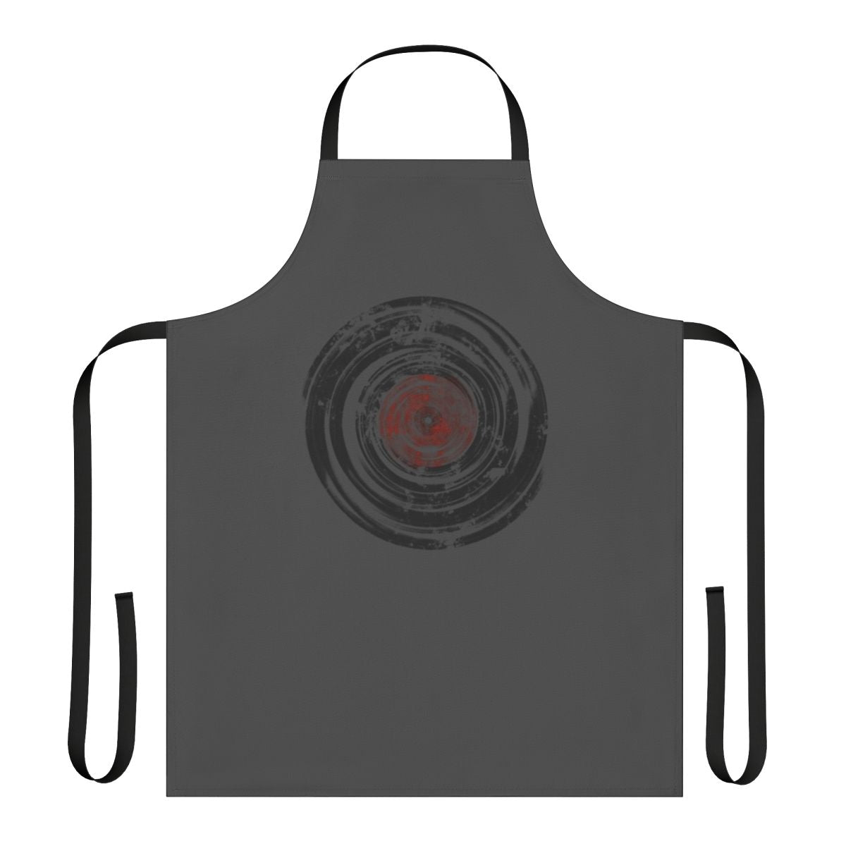 Vintage vinyl records inspired grunge style apron