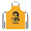 Retro apron featuring the iconic "What You Talkin' About Willis?" quote from the TV show Different Strokes