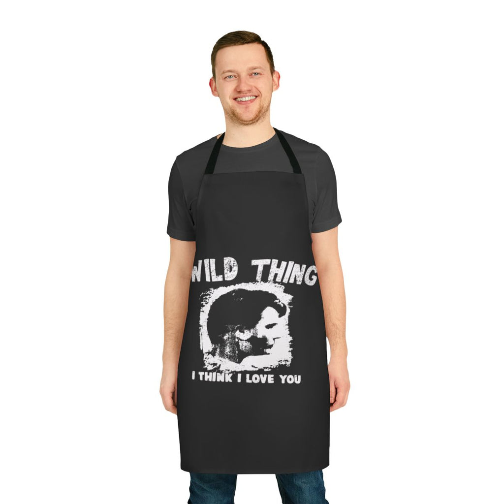 Vintage-inspired "Wild Thing" baseball-themed kitchen apron