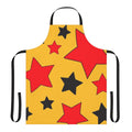 Vibrant apron featuring a retro wizard stars design inspired by underground and independent comics