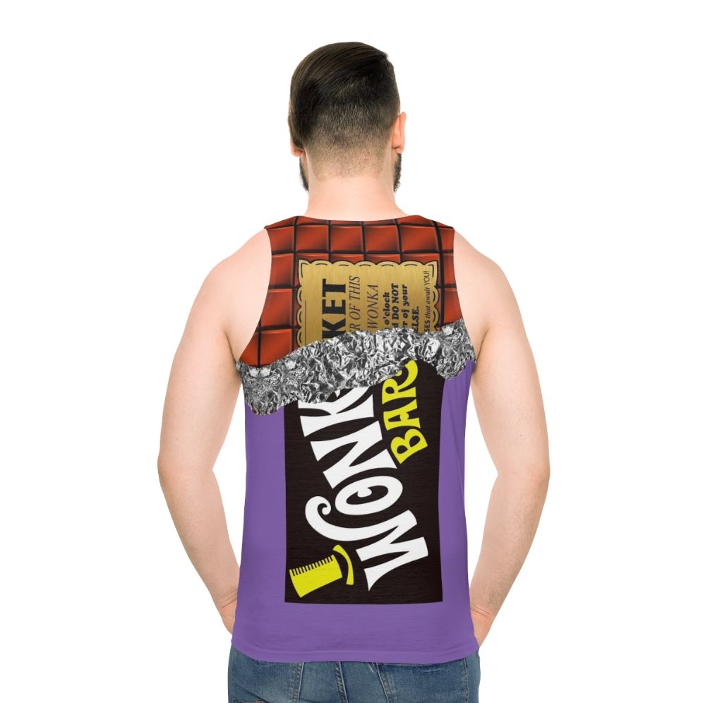 Retro Wonka's Golden Ticket Chocolate Unisex Tank Top