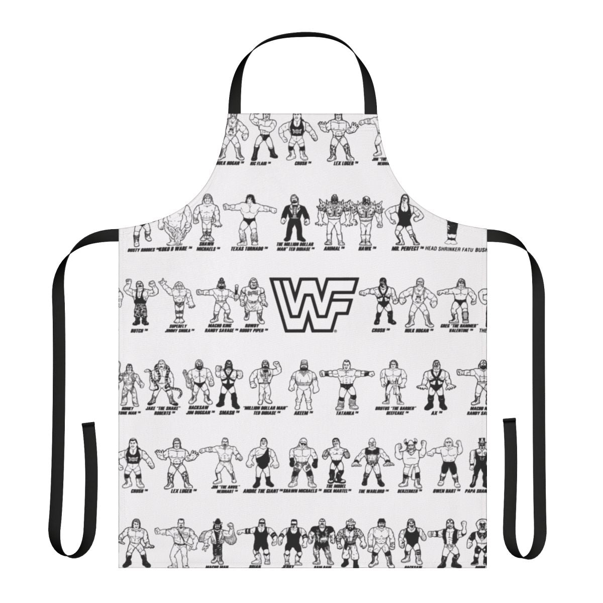 Hasbro-inspired retro wrestling figures apron
