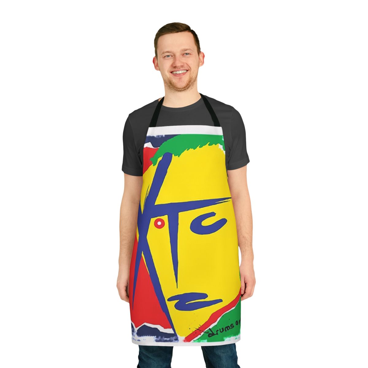 Apron featuring the XTC band logo and album artwork