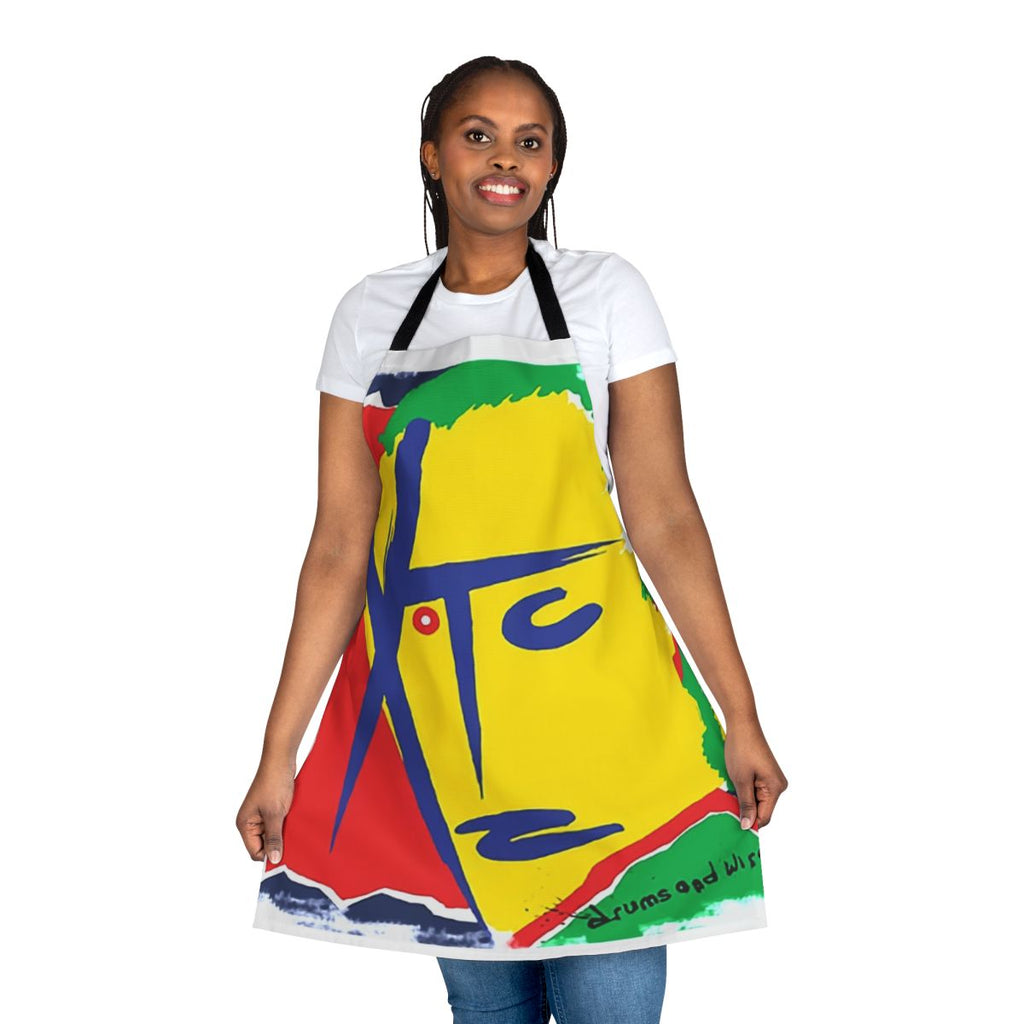 Apron featuring the XTC band logo and album artwork