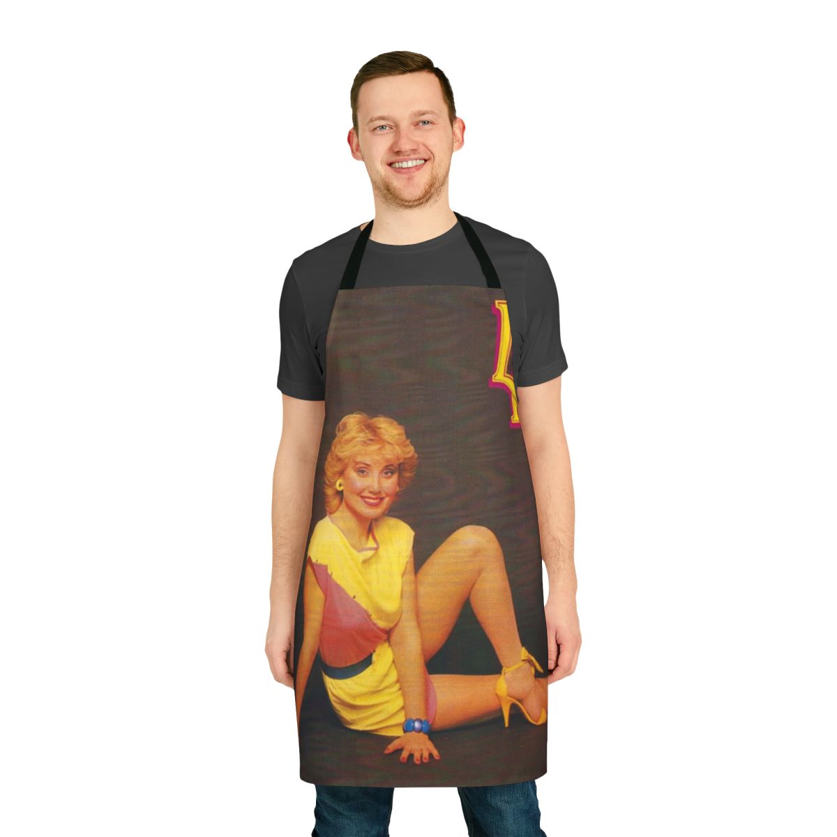 Yugoslovenka-inspired kitchen apron with classic album art design
