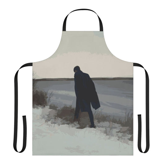 Stylish retrograde-patterned apron for creative painters and fans of emotional alternative music