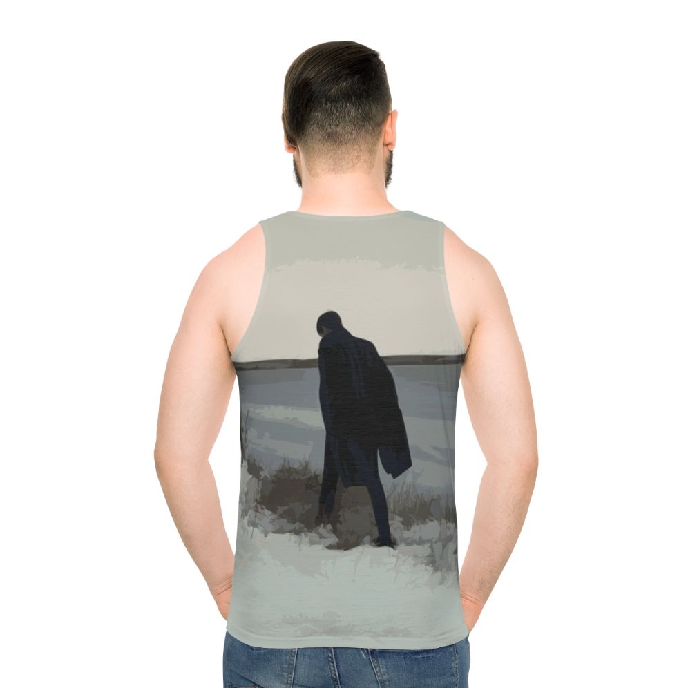 Retrograde unisex tank top with minimal design